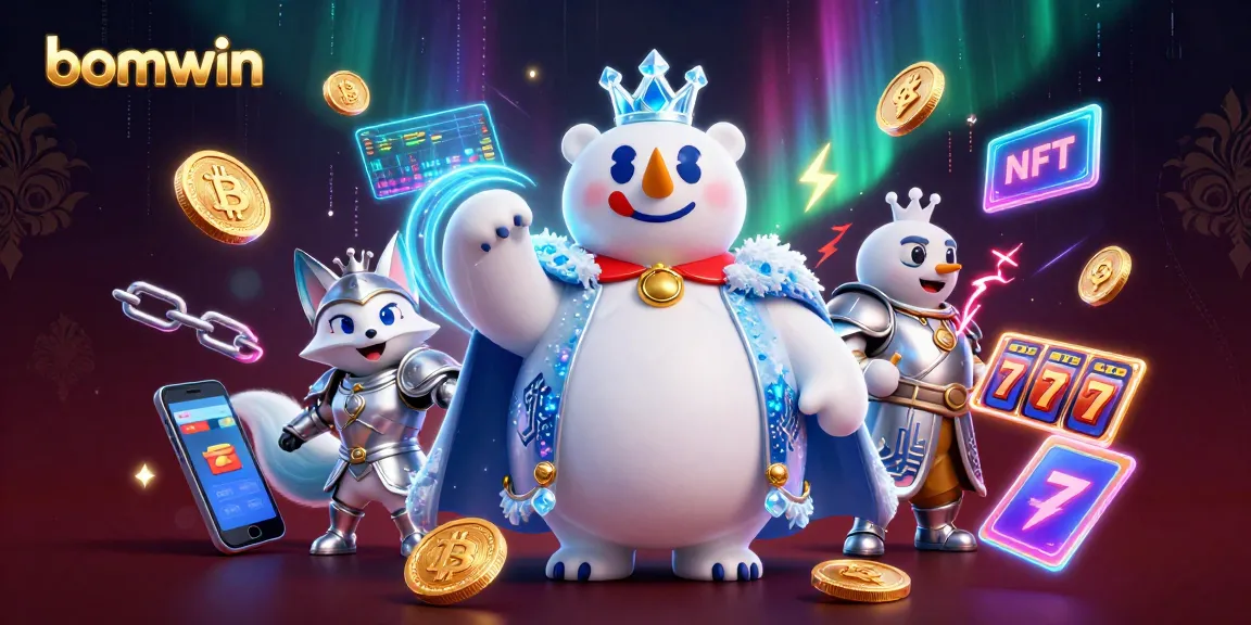 Experience high-stakes action with bomwin's vibrant 3D casino scene filled with dynamic slot elements.
